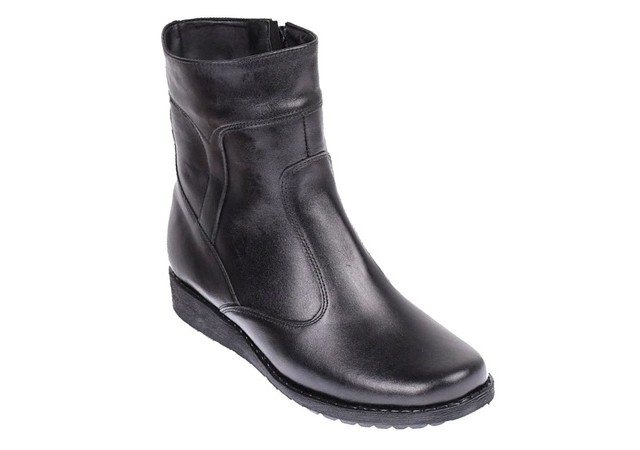 Ghete dama orto negre din piele naturala imblanite G964N